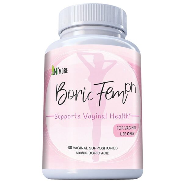NutraBlast Boric Acid Vaginal Suppositories - 60 Count, 600mg - 100% Pure Made in USA - Boric Life Intimate Health Support - Image 2