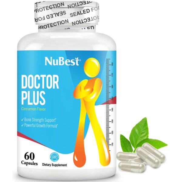 NuBest Doctor Taller, Premium Formula Supports Bone Health for Ages (8+) and Teens, 60 Vegan Capsules - Image 5