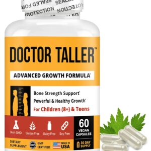 NuBest Doctor Taller, Premium Formula Supports Bone Health for Ages (8+) and Teens, 60 Vegan Capsules