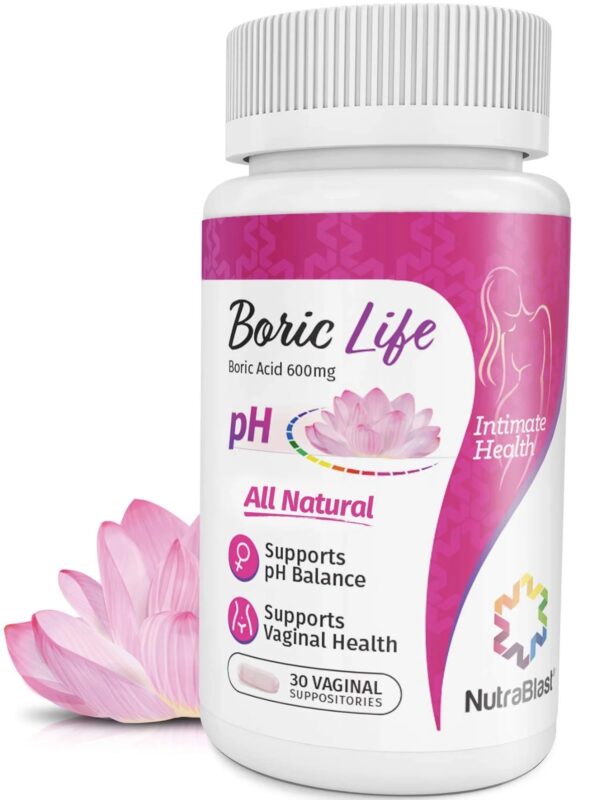 NutraBlast Boric Acid Vaginal Suppositories - 60 Count, 600mg - 100% Pure Made in USA - Boric Life Intimate Health Support - Image 5
